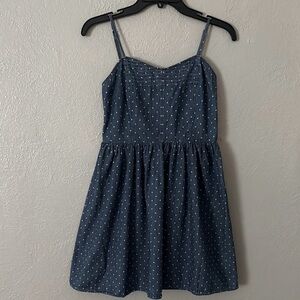 Women’s SO Chambray Polka Dot Summer Dress, Medium